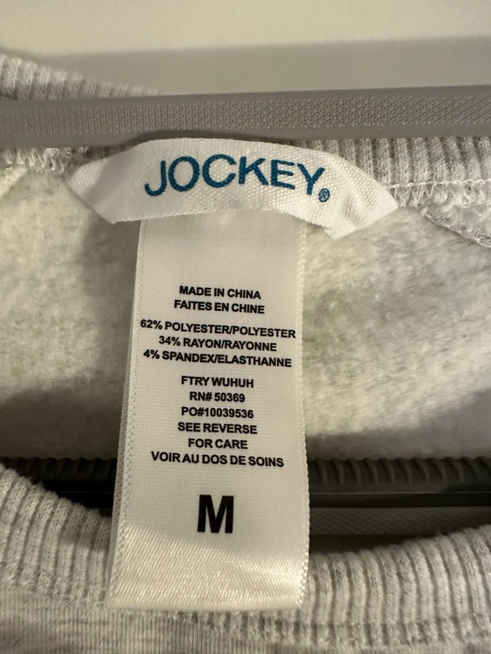 Jockey Crewneck Pullover Sweatshirt - Heather Gray - Size Medium
